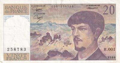 Billet Francia 20 francs 1980