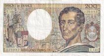Billet Francia 200 francs Charles Montesquieu, &eacute;crivain et philosophe fran&ccedil;ais 1986