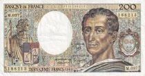 Billet Francia 200 francs Charles Montesquieu, &eacute;crivain et philosophe fran&ccedil;ais 1986