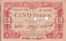 Billet Francia 5 francs 1914