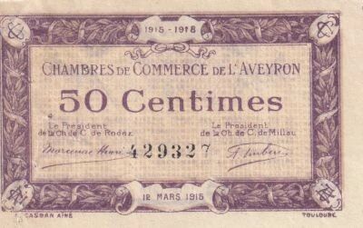 Billet Francia 50 centimes 1915