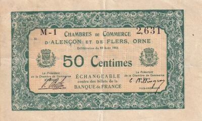 Billet Francia 50 centimes 1915