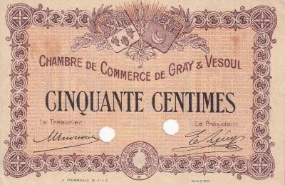 Billet Francia 50 centimes 1915