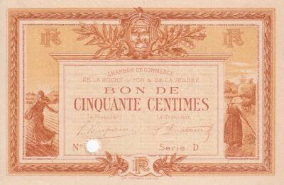 Billet Francia 50 centimes 1915