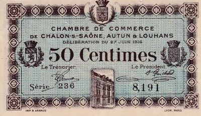 Billet Francia 50 centimes 1916