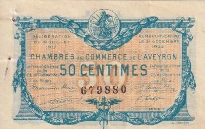 Billet Francia 50 centimes 1917