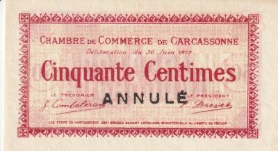Billet Francia 50 centimes 1917