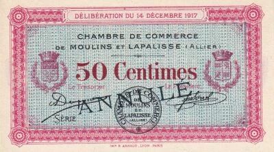 Billet Francia 50 centimes 1917