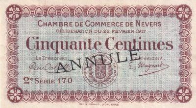 Billet Francia 50 centimes 1917
