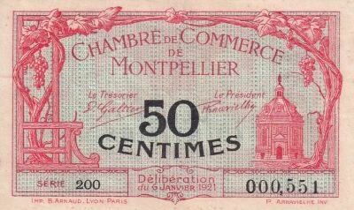 Billet Francia 50 centimes 1921