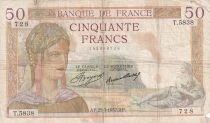 Billet Francia 50 francs 1937