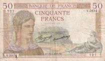 Billet Francia 50 francs 1937