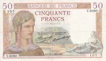 Billet Francia 50 francs 1937