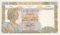 Billet Francia 500 francs 1942