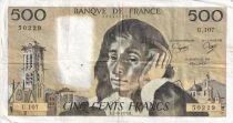 Billet Francia 500 francs Blaise Pascal 1979