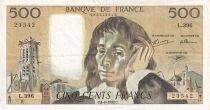 Billet Francia 500 francs Blaise Pascal 1992
