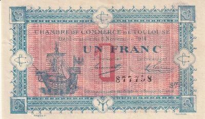Billet Frankreich 1 franc 1914