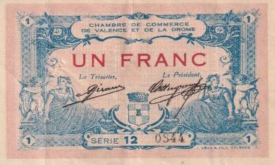 Billet Frankreich 1 franc 1915