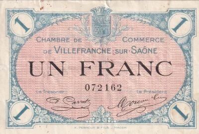 Billet Frankreich 1 franc 1915