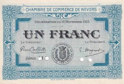 Billet Frankreich 1 franc 1915