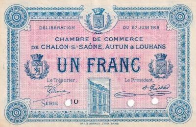 Billet Frankreich 1 franc 1916