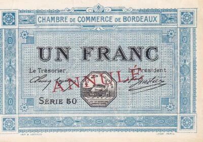 Billet Frankreich 1 franc 1917
