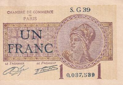 Billet Frankreich 1 franc 1920