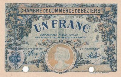 Billet Frankreich 1 franc 1922