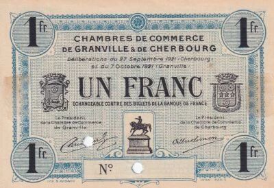 Billet Frankreich 1 francs 1921