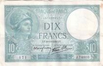 Billet Frankreich 10 francs 1939