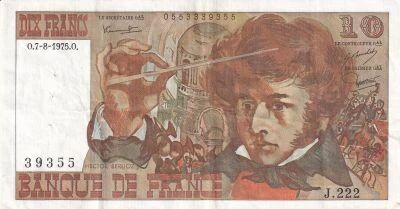 Billet Frankreich 10 francs 1975