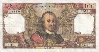 Billet Frankreich 100 francs 1976