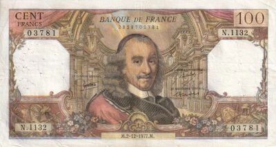 Billet Frankreich 100 francs 1976