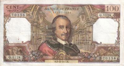 Billet Frankreich 100 francs 1976