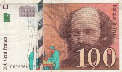 Billet Frankreich 100 francs Paul C�zanne 1997