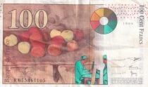 Billet Frankreich 100 francs Paul C&eacute;zanne 1998
