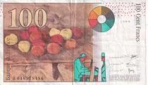 Billet Frankreich 100 francs Paul C&eacute;zanne 1998