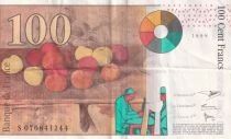 Billet Frankreich 100 francs Paul C&eacute;zanne 1998
