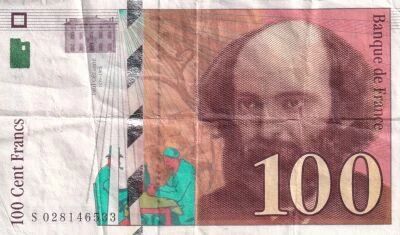 Billet Frankreich 100 francs Paul C�zanne 1998