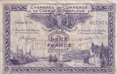 Billet Frankreich 2 francs 1915 - 1920