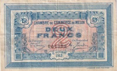 Billet Frankreich 2 francs 1915