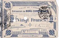 Billet Frankreich 20 francs 1914