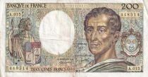 Billet Frankreich 200 francs Charles Montesquieu, &eacute;crivain et philosophe fran&ccedil;ais 1983