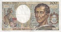 Billet Frankreich 200 francs Charles Montesquieu, &eacute;crivain et philosophe fran&ccedil;ais 1983