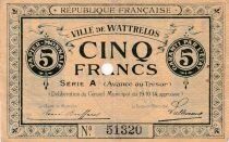 Billet Frankreich 5 francs 1914