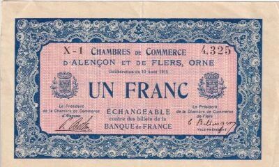 Billet Frankreich 50 centimes 1915
