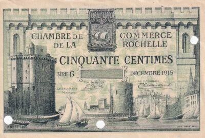 Billet Frankreich 50 centimes 1915