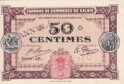 Billet Frankreich 50 centimes 1915