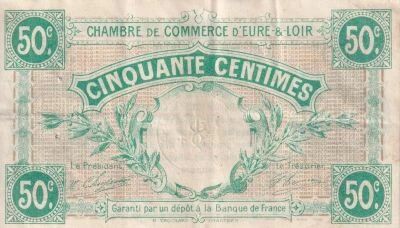 Billet Frankreich 50 centimes 1915