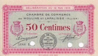 Billet Frankreich 50 centimes 1916